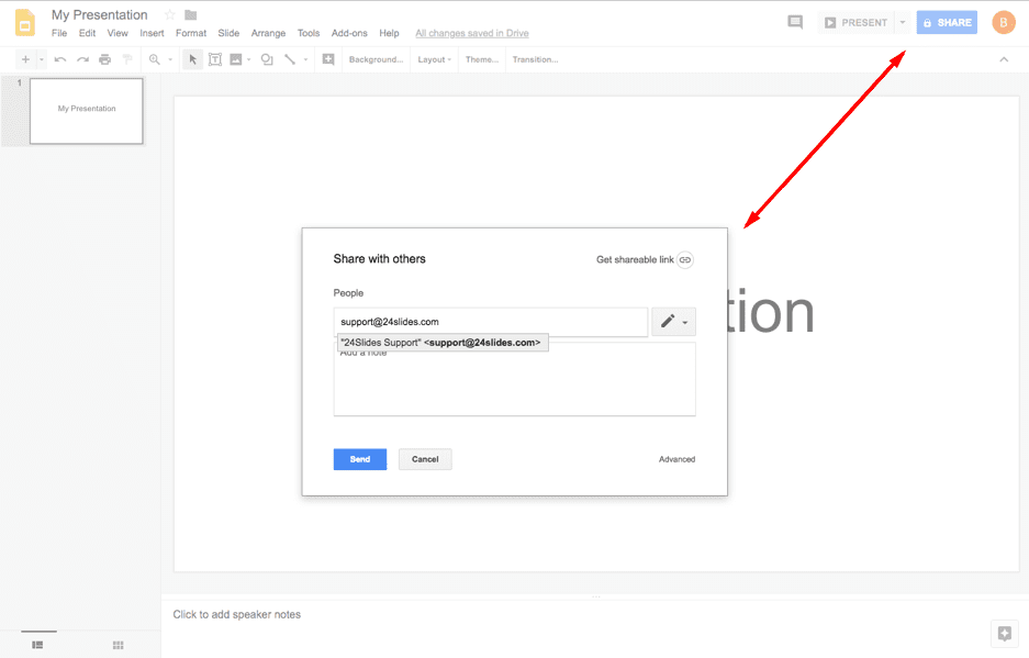 How to share your Google Slides Presentation